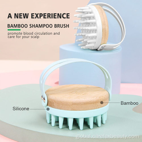 Shampoo Massager Brush Scalp Bamboo Shampoo Scrubber Brush Scalp Shower Massage Brush Supplier